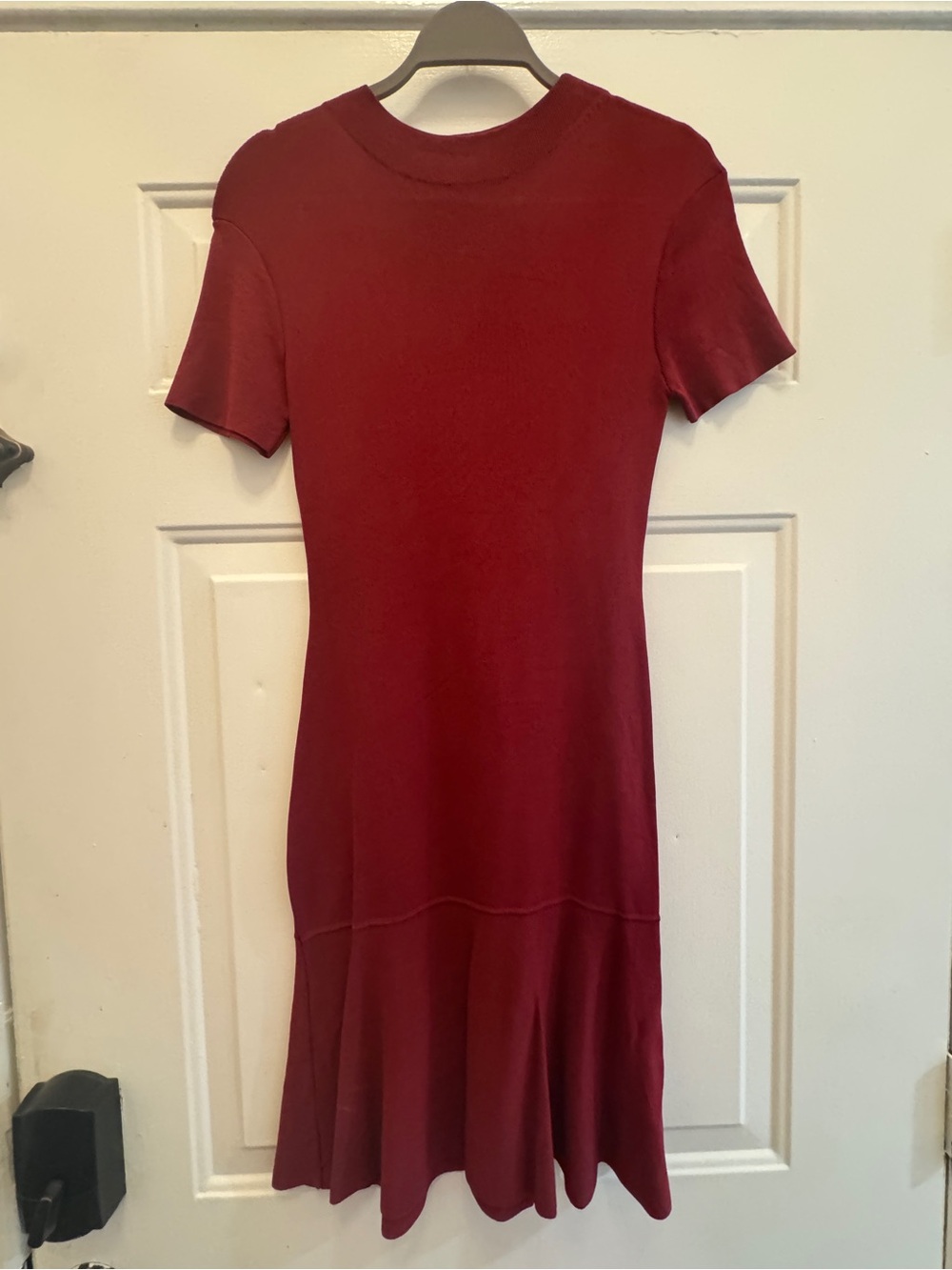 Modern Citizen Short-Sleeve Midi Dress in Burgundy
